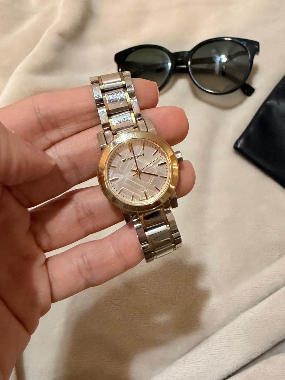 Burberry Two-Tone Metal Bracelet Watch - Silver & Gold
